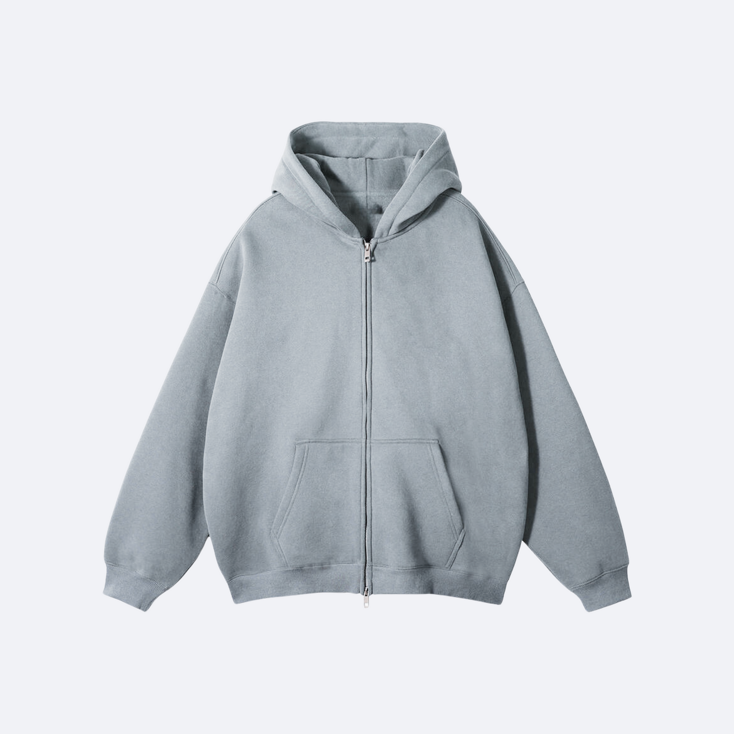 "PRETTY PEOPLE LIKE K-POP" zip up hoodie - light grey