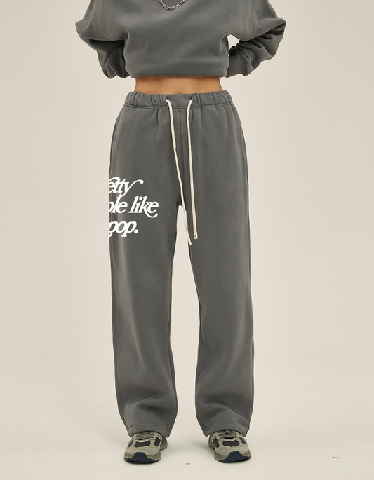 "PRETTY PEOPLE LIKE K-POP" sweatpants - slate grey preorder