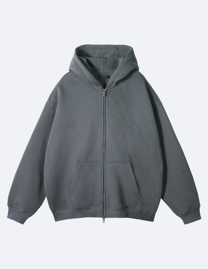 "PRETTY PEOPLE LIKE K-POP" zip up hoodie - slate grey preorder